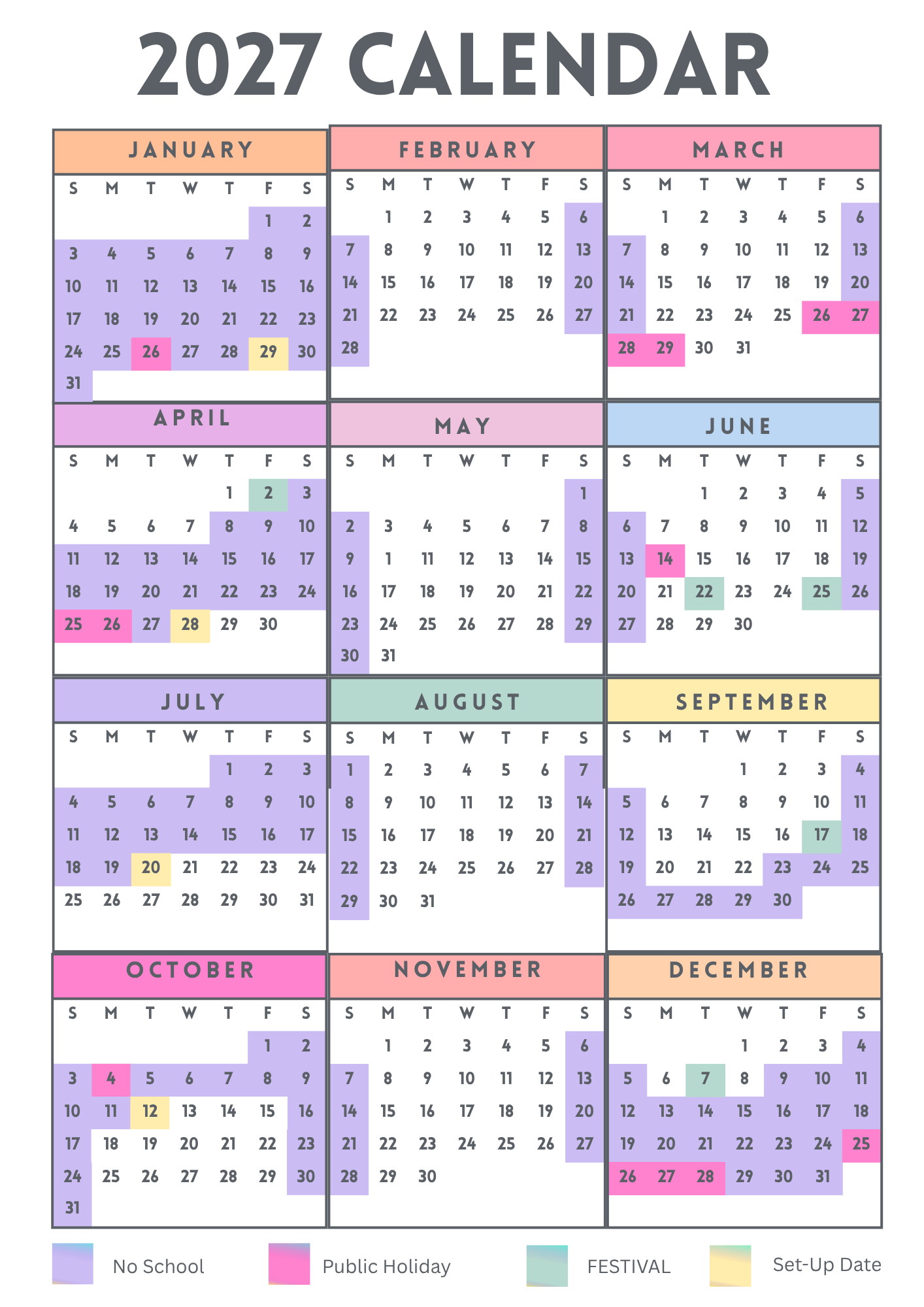 Planner 2027 Calendar